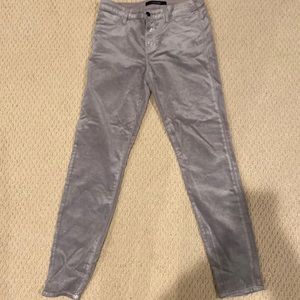 J Brand Silver Gray Skinny Pants